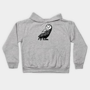 Hand Drawn Owl Kids Hoodie